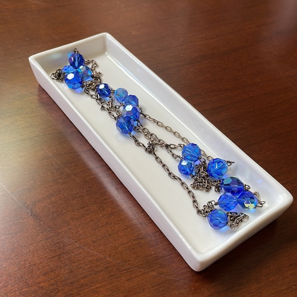 Small white porcelain tray dish trinket 7.25” x 2.5” - Picture 3 of 5